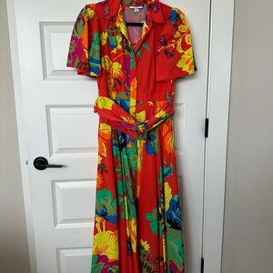 Christopher John Rogers Multicolor Floral Dress